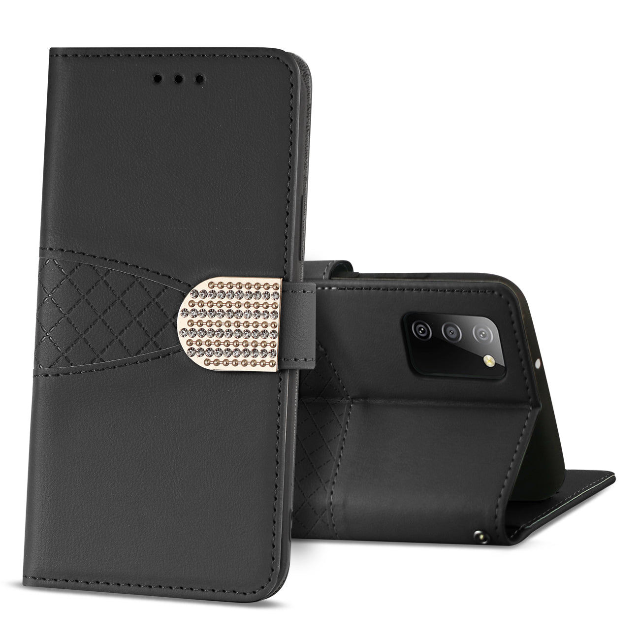 Reiko Samsung Galaxy A02S 3-In-1 Wallet Case In Black